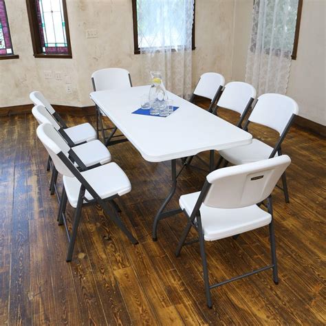 Ships from and sold by hitouch business services. Lifetime 6 ft. White Granite Stacking Table and Chair Combo (8-Pack)-80408 - The Home Depot