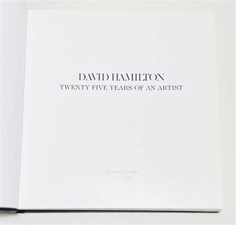David Hamilton 25 Years Of An Artist 1st English Edition 1992 Hc Dj Erotica Book 1566193583 Ebay