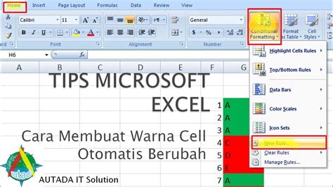 Membuat Warna Cell Pada Excel Otomatis Ide Perpaduan Warna Riset