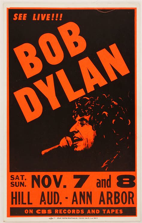 Lot Detail Bob Dylan Original 1981 Cardboard Concert Poster