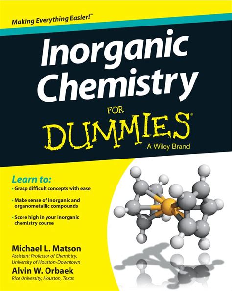 Free Download Inorganic Chemistry For Dummies By Michael