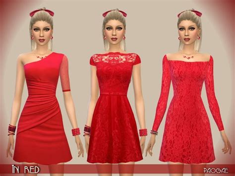 Paogaes Inred Dresses Sims 4 Clothing Short Dresses