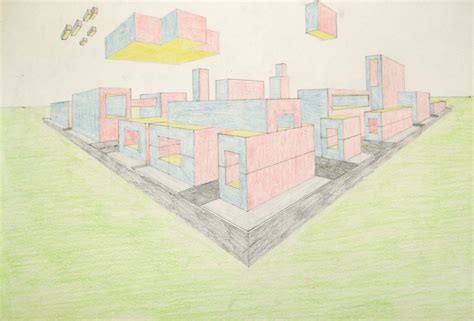 Highschoolart 2 Point Perspective Drawing High School Art