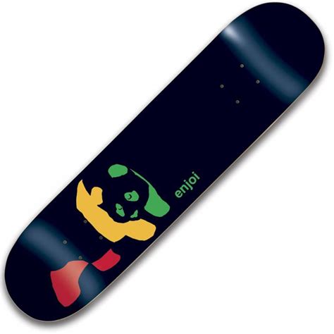 Enjoi Skateboards Enjoi Rasta Panda Deck 75 Enjoi Skateboards From