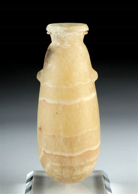 Beautiful Egyptian Alabaster Jar Alabastron