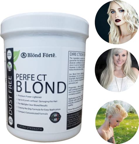 Perfect Blond Diy Hair Lightener Bleaching Powder Kit 40 Vol Developer Brush Gloves White Powder