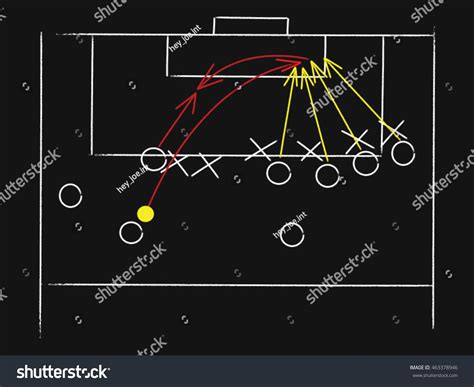 Soccer Tactics On Chalkboard Background Free Stock Vector Royalty Free