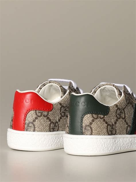 Gucci Ace Sneakers With Web Bands And Gg Supreme Print Shoes Gucci