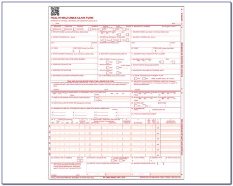 Sample Hcfa 1500 Claim Form Instructions