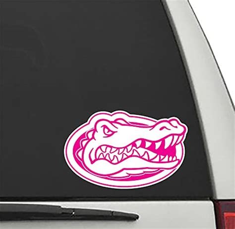 Florida Gators Hot Pink Gator Head Logo 6 Vinyl Decal Car