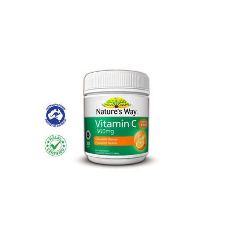 Natures Way Vitamin C 500mg Chewable Tablets 200s Natures Way