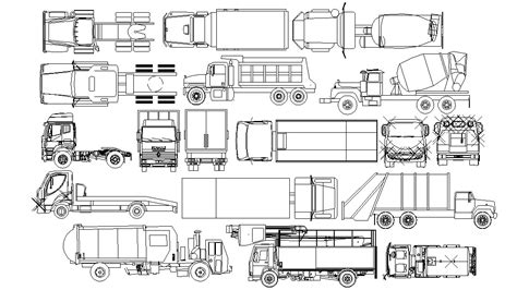 Transportation Truck Free Cad Blocks Drawing Dwg File Cadbull Images