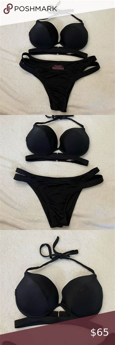 Victorias Secret Black Bikini In 2020 Black Bikini Bikinis