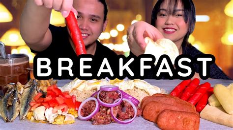 Filipino Breakfast Mix Silog Mukbang Filipino Food Pinoy Mukbang Eating Show Youtube