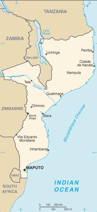 Country Of Africa Republic Of Mozambique