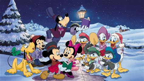 Happy Christmas Holidays Mickey And Minnie Mouse Donald And Daisy Duck