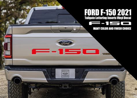 Ford F 150 2021 Tailgate Lettering Inserts Vinyl Decal Sticker Etsy