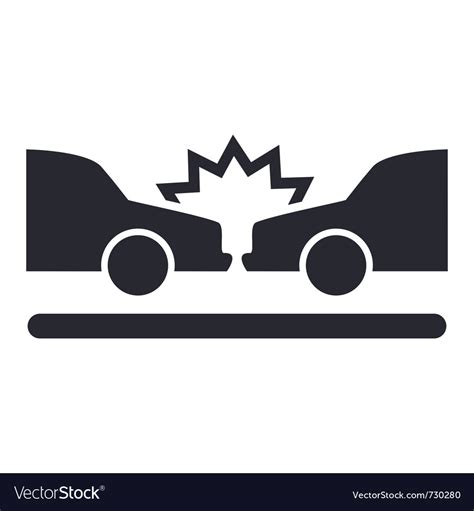 Car Crash Icon Royalty Free Vector Image Vectorstock