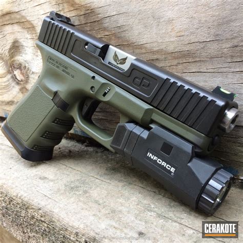 Glock Handgun Coated In H 240 Mil Spec Od Green By Ryan Sagisi Cerakote