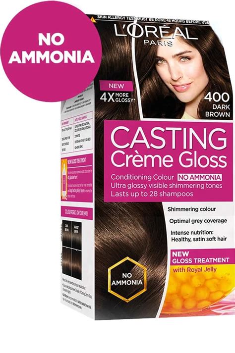 L Oreal Paris Casting Creme Gloss Semi Permanent Hair Colour 400 Dark Brown Ammonia Free