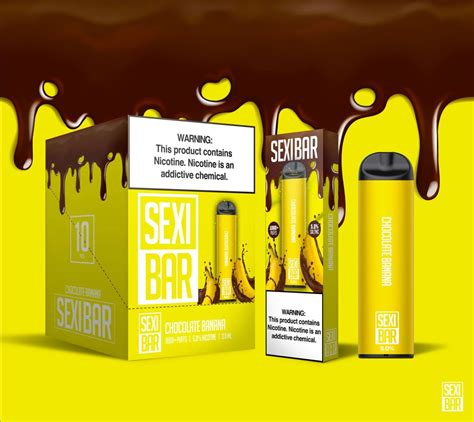 sexibar chocolate banana disposable vape bar 1000 puffs juice man