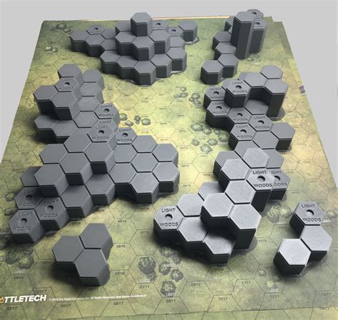 Hills For Grassland 3 Mapsheet 3d Printed Battletech Terrain And Hills