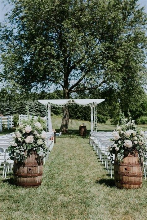 Outdoor Backyard Wedding Ceremony Decoration Ideas Wedding Aisle