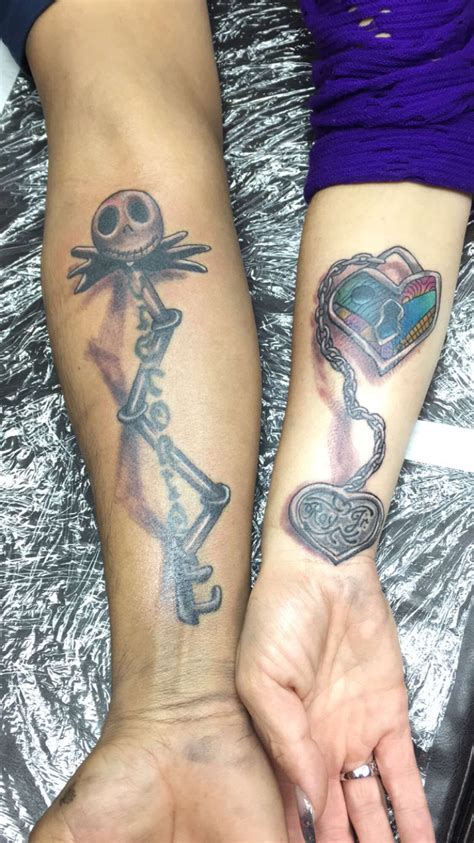Matching Jack And Sally Tattoos Body Art Tattoos Print Tattoos Hand
