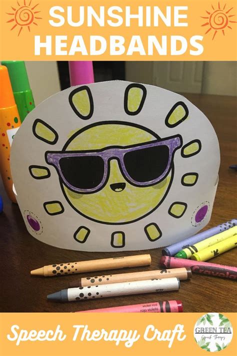 Sunshine Headbands Weather Speech Therapy Craft For Artic Language