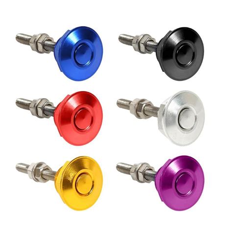 Universal 30mm Push Button Hood Pins Lock Clip Kit Engine Bonnet Lock