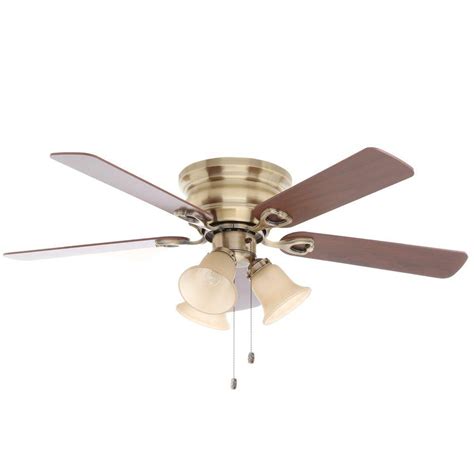 Get free shipping on qualified ceiling fans with lights or buy online pick up in store today in the lighting department. Clarkston 44 in. Indoor Antique Brass Ceiling Fan with ...