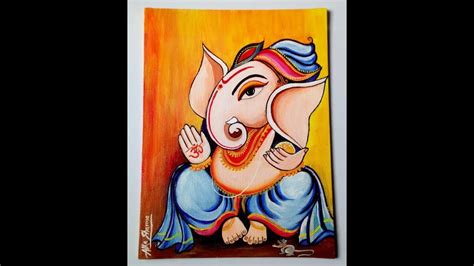 Easy Ganesha Acrylic Painting