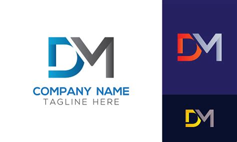 Initial Dm Letter Logo With Creative Modern Business Typography Vector