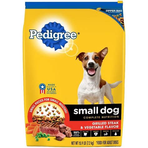 Pedigree Small Dog Complete Nutrition Adult Dry Dog Food Grilled Steak