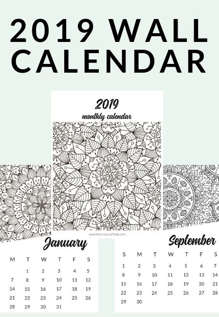Adult Coloring Calendar Coloring Pages