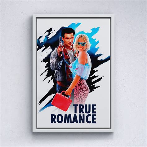 True Romance Poster Wall Art Canvas Print Movie Poster Etsy