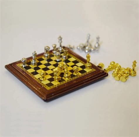 112 Miniature Chess Set Etsy
