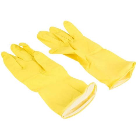 Shield 2 Household Latex Rubber Gloves Yellow Medium Avica Uk Ltd