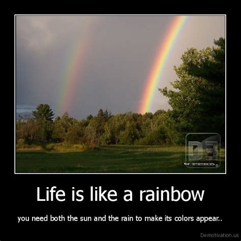 Life Is Like A Rainbowyou Need Both The Sun And The Rain To Make Its