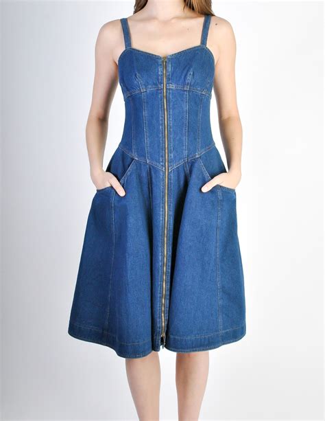 Fendi Vintage Blue Denim Jean Dress From Amarcord Vintage Fashion