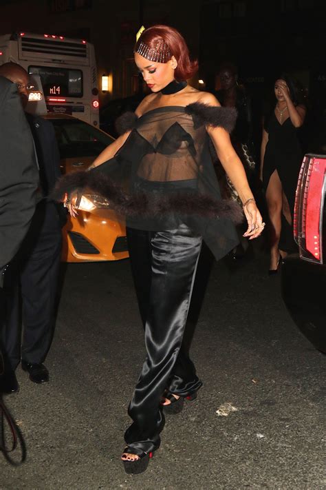 Rihanna Suffers From A Double Nip Slip In Sheer Top At Met Gala Party Artofit