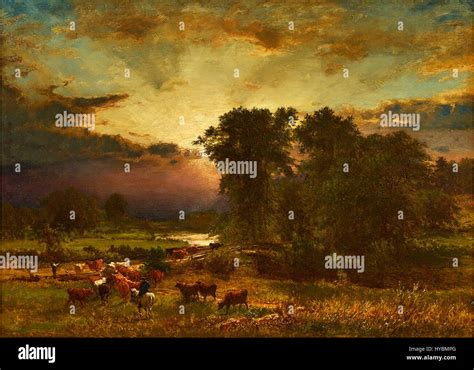 Light Triumphant By Artist George Inness 1861 Stock Photo Alamy