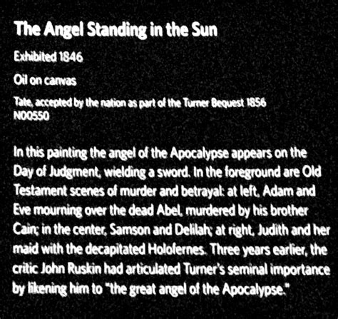 Joseph Mallord William Turner The Angel Standing In The Sun Mallord