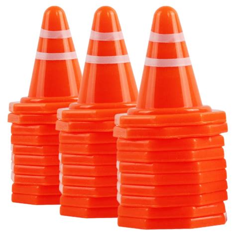 50pcs Mini Traffic Cones Tiny Simulation Safety Roadblocks Simulation