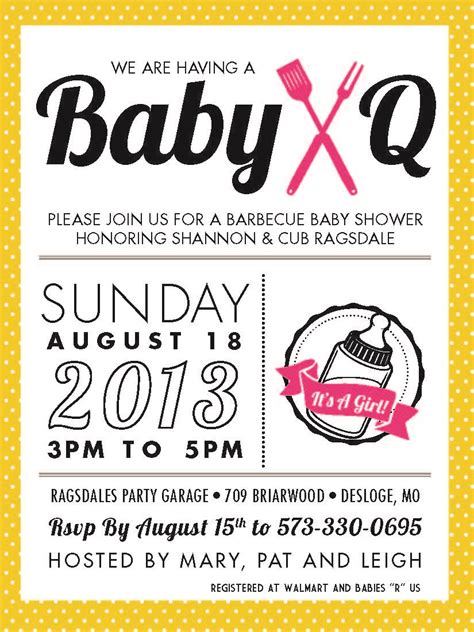 A BabyQ Invitation | Baby q invitations, Baby q, Babyq shower invitations