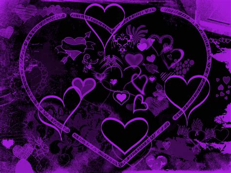 Purple Hearts Backgrounds Wallpaper Cave