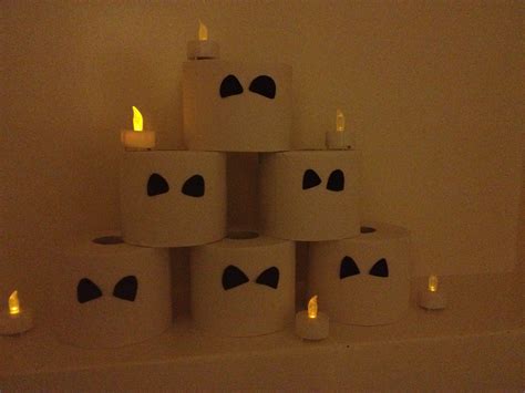 Toilet Paper Ghosts Diy Novelty Lamp Halloween