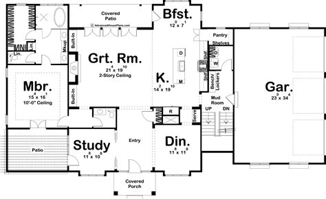 15 Story Southern Style House Plan Chattanooga Cottage Floor Plans