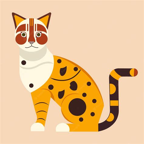 Ilustración Del Gato Vector Premium