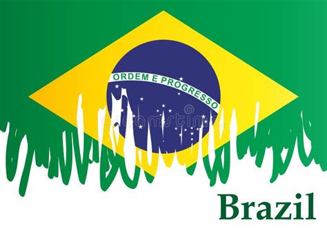 Drapeau Du Brésil La République Fédérative Du Brésil Illustration De